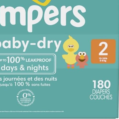 Pampers baby dry taille 2 (180)